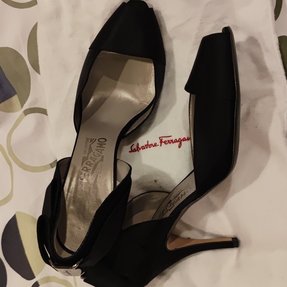 Salvatore Ferragamo Myra Satin Sandal - Picture 1 of 5